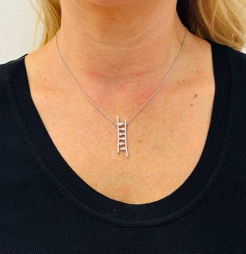 Halsketting - 18 karaat Witgoud - 0.90ct. tw. - Diamant, Nieuw