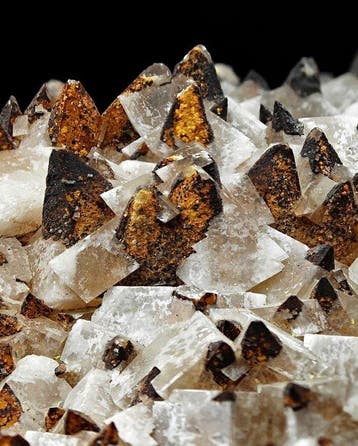 Calciet met dubbele generatie, wit en bruin, Sardinië