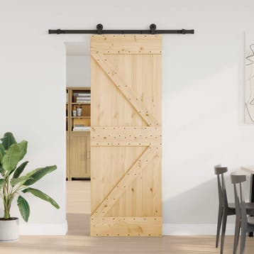 vidaXL Schuifdeur NARVIK 70 x 210 cm (152,5 cm) Naturel en, Doe-het-zelf en Bouw, Verzenden, Nieuw