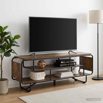 vidaXL TV Stand 140 x 36 x 45 cm Gerookt eiken Bewerkt hout, Verzenden, Nieuw