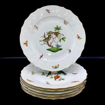 Herend - Exquisite Set of 6 Large Dinner Plates (26 cm) -