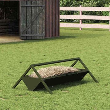 vidaXL Voederbak voor vee Olijfgroen 111 x 76 x 38 cm 10 kg, Verzenden