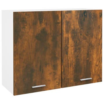 vidaXL Bovenkast Lyon 80x31x60 cm bewerkt hout gerookt, Huis en Inrichting, Verzenden, Nieuw