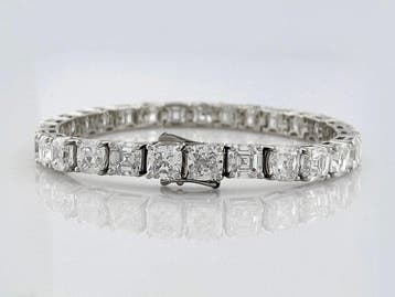 Bracelet - 14 carats Or blanc - 30.61ct. tw. Diamant, Handtassen en Accessoires