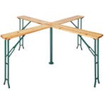 tectake Opklapbare statafel Quattro - bruin, Verzenden, Nieuw