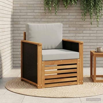 vidaXL Buiten Midden Sofa Naturel, Verzenden, Nieuw