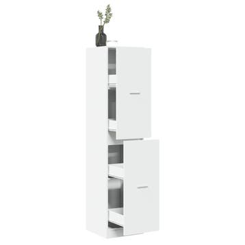 vidaXL Apothekerskast 40x41x174,5 cm bewerkt hout wit, Huis en Inrichting, Verzenden, Nieuw