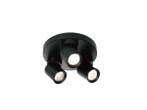 Veiling - 2x Rond GU10 Opbouwspot Armatuur triple cilinder z, Nieuw