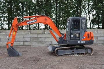 Veiling: Rupsgraafmachine Doosan DH55-V Diesel 40kW 2010, Ophalen