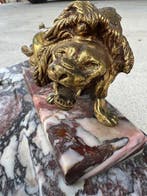 Sculpture, Calamaio in marmo e bronzo - 18 cm - Marbre et
