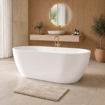 Ligbad Bahia  170 x 75 x 58 cm Vrijstaand Bad wit, Verzenden, Nieuw