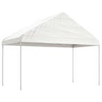 vidaXL Prieel met dak 4,08x2,23x3,22 m polyetheen wit, Tuin en Terras, Verzenden, Nieuw