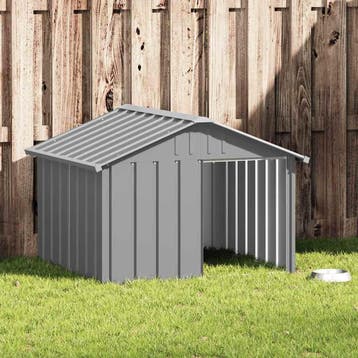 vidaXL Hondenhok 116,5x103x81,5 cm gegalvaniseerd staal, Verzenden