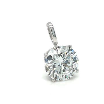 Zonder minimumprijs - Hanger - 14 karaat Witgoud - 3.02ct.