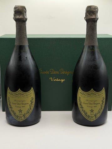 1993 Dom Pérignon - Champagne Brut - 2 Flessen (0.75 liter), Verzamelen, Nieuw