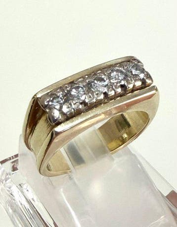 Ring - 14 karaat Geel goud - 0.50ct. tw., Nieuw