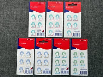Nederland 2002 - Selectie diverse hangvelletjes Beatrix,, Gestempeld