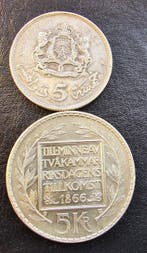 Zweden, Marokko. Gustaf VI Adolf. 5 Dirhams (Zonder