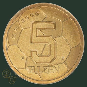 Nederland. 5 Gulden 2000 EK vijfjes met klein en groot