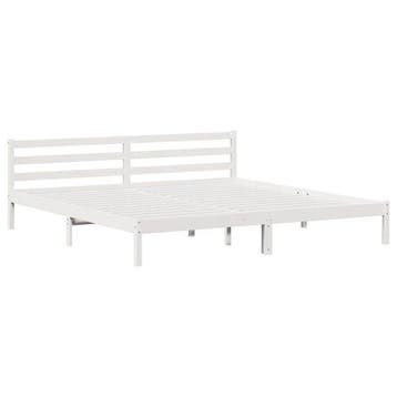 Wit bed 220x200 met hoofdbord - Retour deal - Snel weg, Verzenden, Wit, Tweepersoons, Zo goed als nieuw