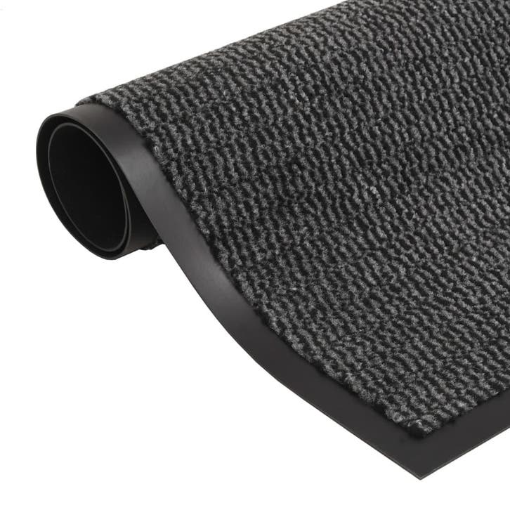 vidaXL Droogloopmat rechthoekig getuft 80x120 cm antraciet, Jardin & Terrasse, Paillassons, Envoi