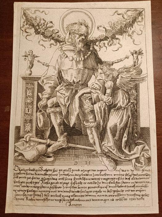 Daniel Hopfer (1470–1536) - San Rocco e Langelo, Antiek en Kunst, Antiek | Overige Antiek