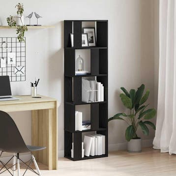 vidaXL Boekenkast/scheidingsscherm spaanplaat zwart, Huis en Inrichting, Verzenden, Nieuw