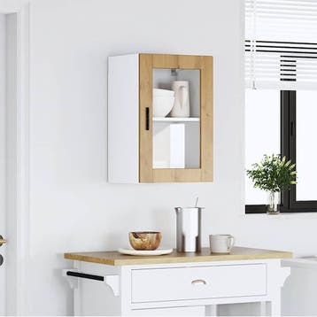 vidaXL Keukenbovenkast met glazen deur Porto artisanaal, Verzenden, Nieuw
