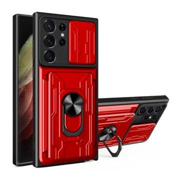 Samsung Galaxy S22 Plus - Card Slot Hoesje met Kickstand en, Verzenden