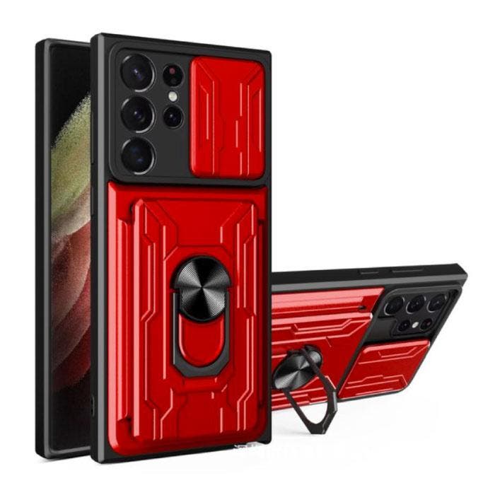 Samsung Galaxy S22 Plus - Card Slot Hoesje met Kickstand en, Télécoms, Téléphonie mobile | Housses, Coques & Façades | Samsung