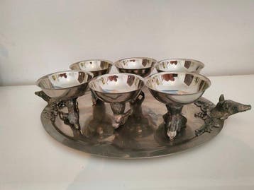 Decoratief dienblad - MP - Italië - Vintage gelatoset MP