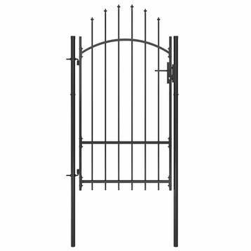vidaXL Tuinpoort Woerden staal 1x1,7m zwart, Tuin en Terras, Verzenden, Nieuw