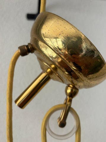Lampe à suspendre - Messing & Melkglas - Lampe à pendule et