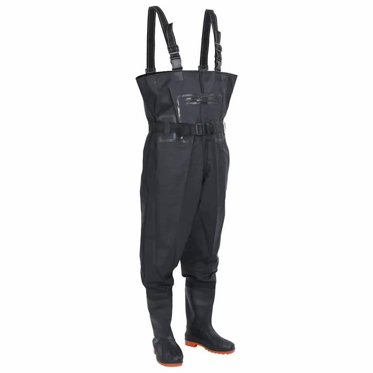 vidaXL Waadpak met laarzen en riem maat 46 zwart, Sports nautiques & Bateaux, Pêche à la ligne | Général, Envoi