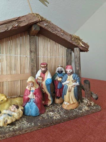 Handgearbeitete Weihnachtskrippe (10-teilig) mit, Nieuw