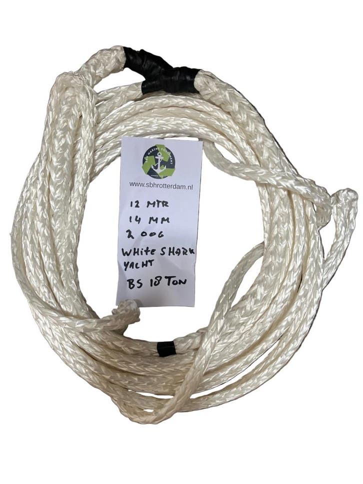 White-Shark Yacht Rope 12 MTR 14 MM 2 Oog BS 18Ton NIEUW!..., Watersport en Boten, Beroepsscheepvaart, Nieuw, Verzenden