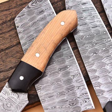 Keukenmes - Chefs knife - Gevouwen staal, olijfhout - Noord