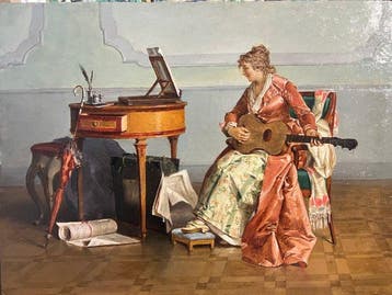 Franse school (XIX) - La musicista