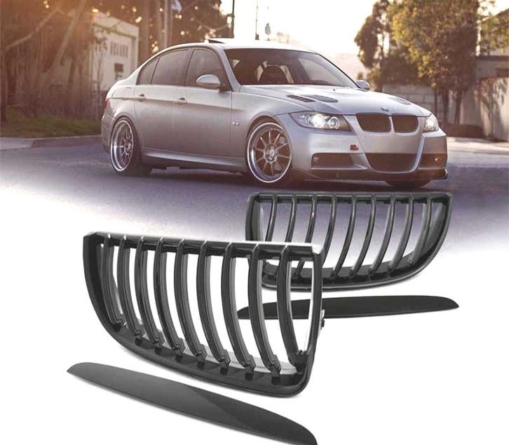CALANDRE BMW E90 E91 05-08 NOIR BRILLANT, Autos : Pièces & Accessoires, Carrosserie & Tôlerie, Envoi