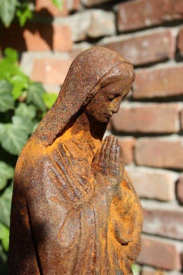 sculptuur, Saint Mary the Virgin - 45 cm - Gietijzer, Antiek en Kunst