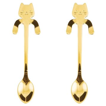 Fako Bijoux - Theelepel / Koffielepel Hangende Kat -, Verzenden, Nieuw