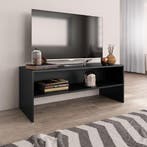 vidaXL Tv-meubel 100x40x40 cm bewerkt hout zwart, Huis en Inrichting, Kasten |Televisiemeubels, Verzenden, Nieuw