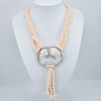 Corail - Argent - Collier - Corail rose et camée, Nieuw