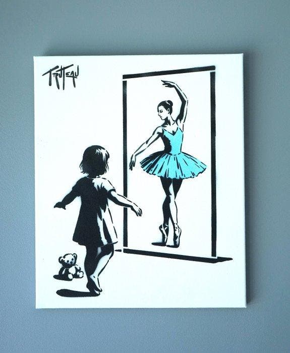 Truteau (1970) - Born to Dance (Blue), Antiek en Kunst, Kunst | Schilderijen | Modern