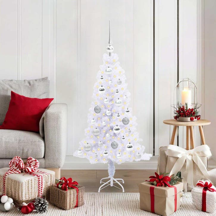 vidaXL Kunstkerstboom met 150 LED Wit 120 cm PVC en Staal, Divers, Noël, Envoi