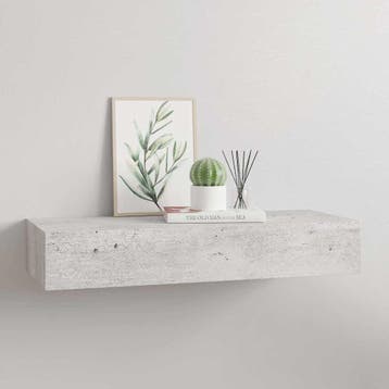 vidaXL Wandschap met lade 60x23,5x10 cm MDF betongrijs, Huis en Inrichting, Verzenden, Nieuw