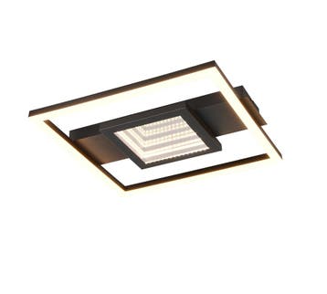 Trio WHEELER plafondlamp | LED | mat zwart | 35 x 33 cm | IP, Verzenden, Nieuw