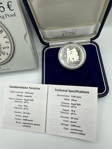 Italië. 5 Euro 2013 Selinunte, Sicilia Proof (Zonder
