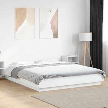 vidaXL Bedframe bewerkt hout wit 160x200 cm, Verzenden, Nieuw