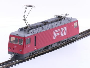 Schaal H0m Bemo 1262 207 elektrische locomotief HGe 4/4 I..., Ophalen of Verzenden, Zo goed als nieuw, Gelijkstroom, Locomotief